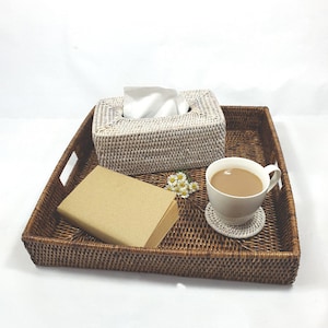 Rattan Tissue Box Cover Rectangular Shape L 25cm X W 14cm X H 10cm image 6