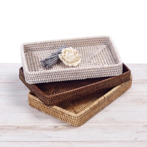 Rattan Small Spa Tray, Hand Woven Tray ( Rectangular)