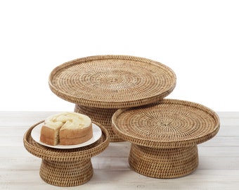 Rattan handwoven cake stand ( Large, Medium and Small)