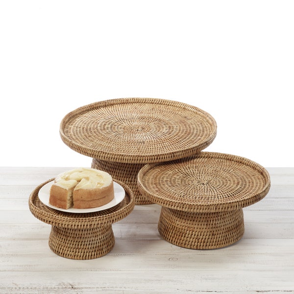 Rattan handwoven cake stand ( Large, Medium and Small)