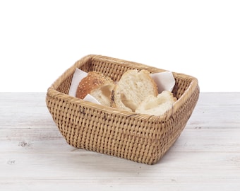 Rattan Mini Bread Roll Basket, Small Storage Basket, Handwoven Bread basket- L20 X W15 X H10cm