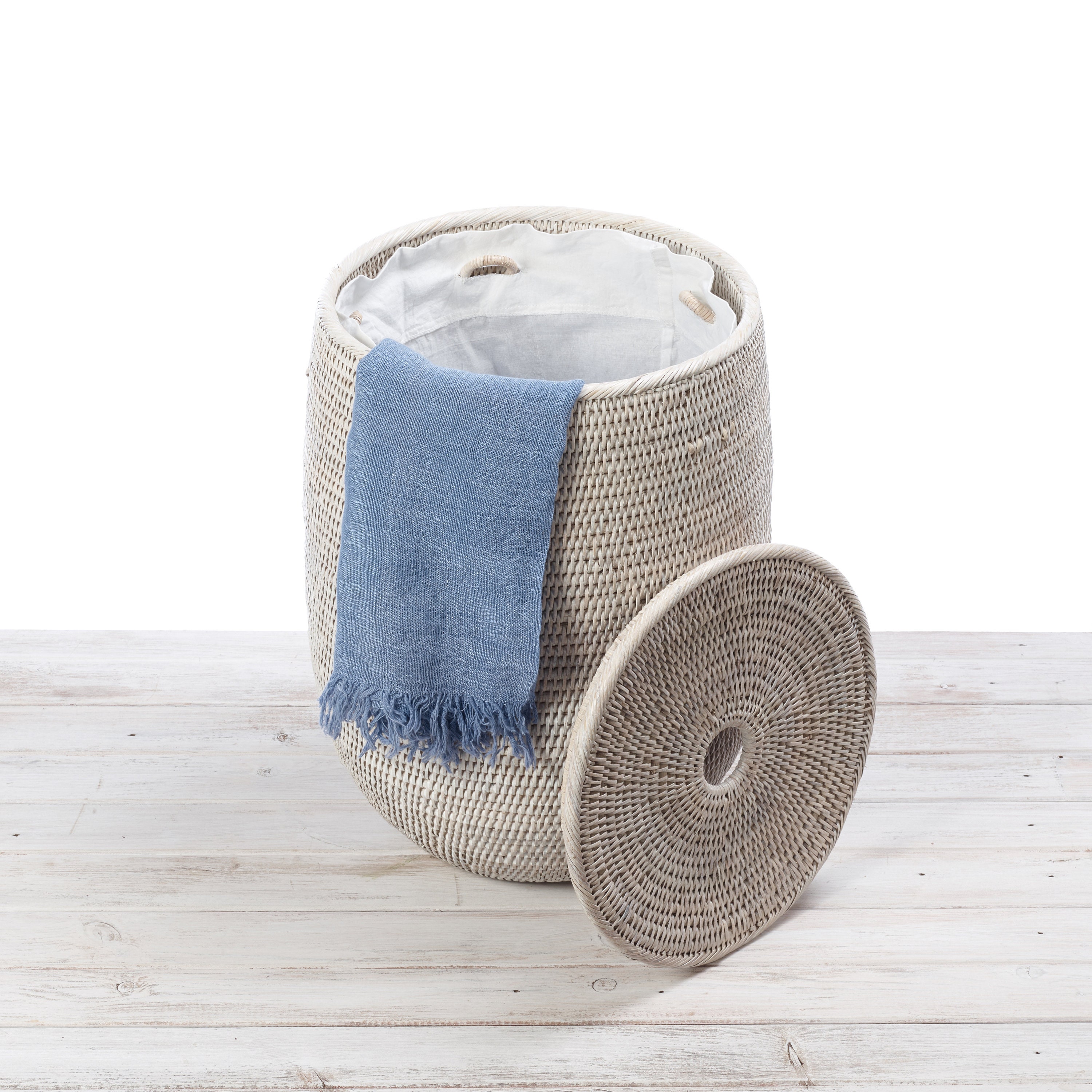 Small white laundry basket deals