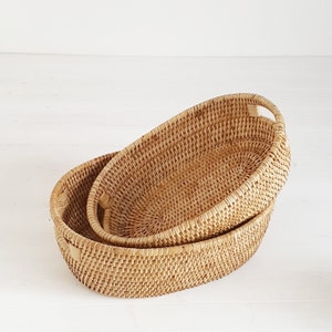 Rattan Oval Storage Basket/ Bread Basket Large or small