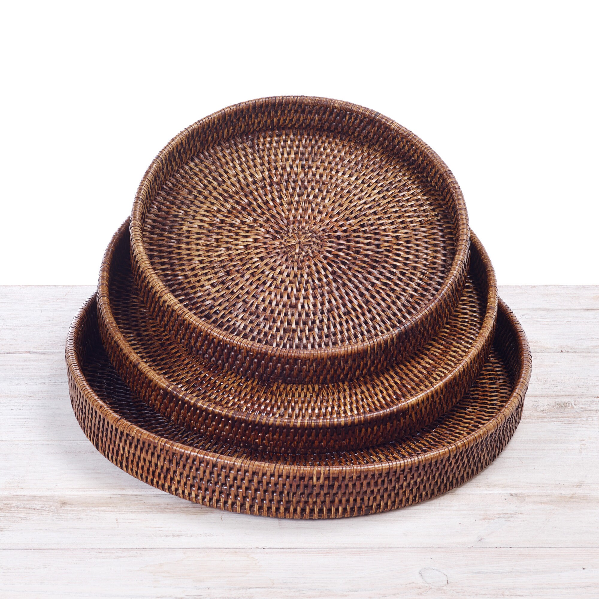 Rattan Round Tray Rattan Serving Tray Rattan Platter Rattan Etsy UK