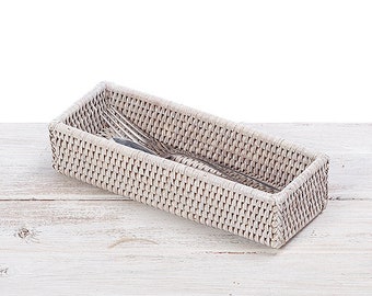 Handwoven Rattan Cutlery Case -  L23.5 cm L x W 8.5 cm x H5.5cm