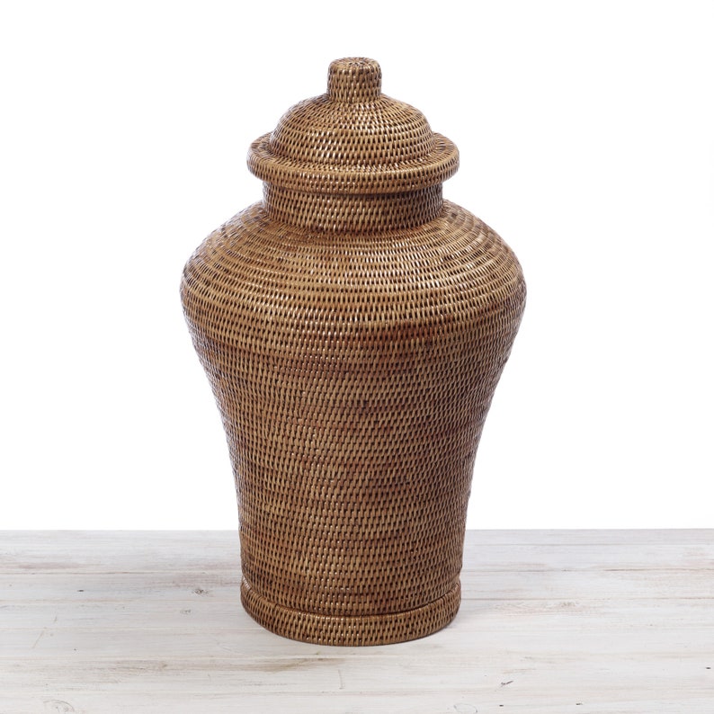 URU Rattan Flower Vase Hand Woven in Burma Etsy UK