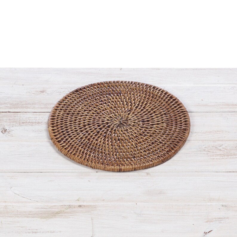 URU Round Rattan Placemat Dia 23cm Small Etsy UK