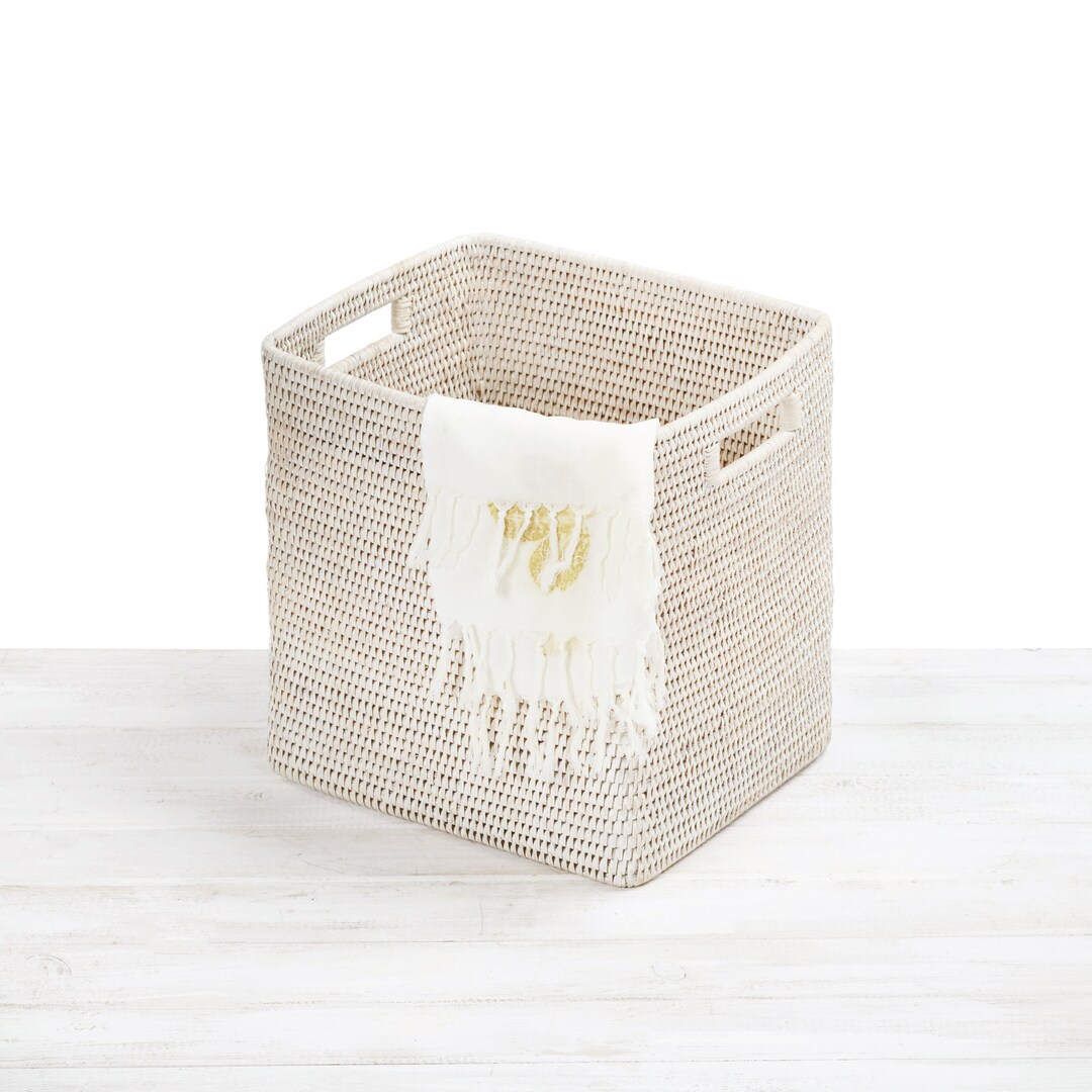 Rattan Tall Drawer Storage Basket Standard L32cmx W28cm X H32cm Hand Woven in Burma Etsy