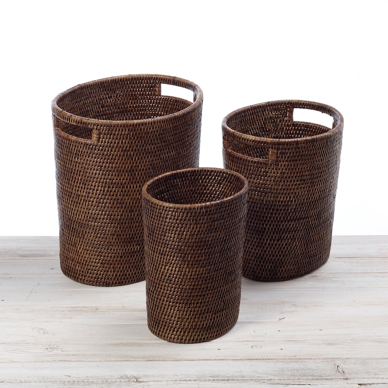 Oval Rattan Paper Bin Rattan Waste Bin Rattan Waste Basket Etsy UK