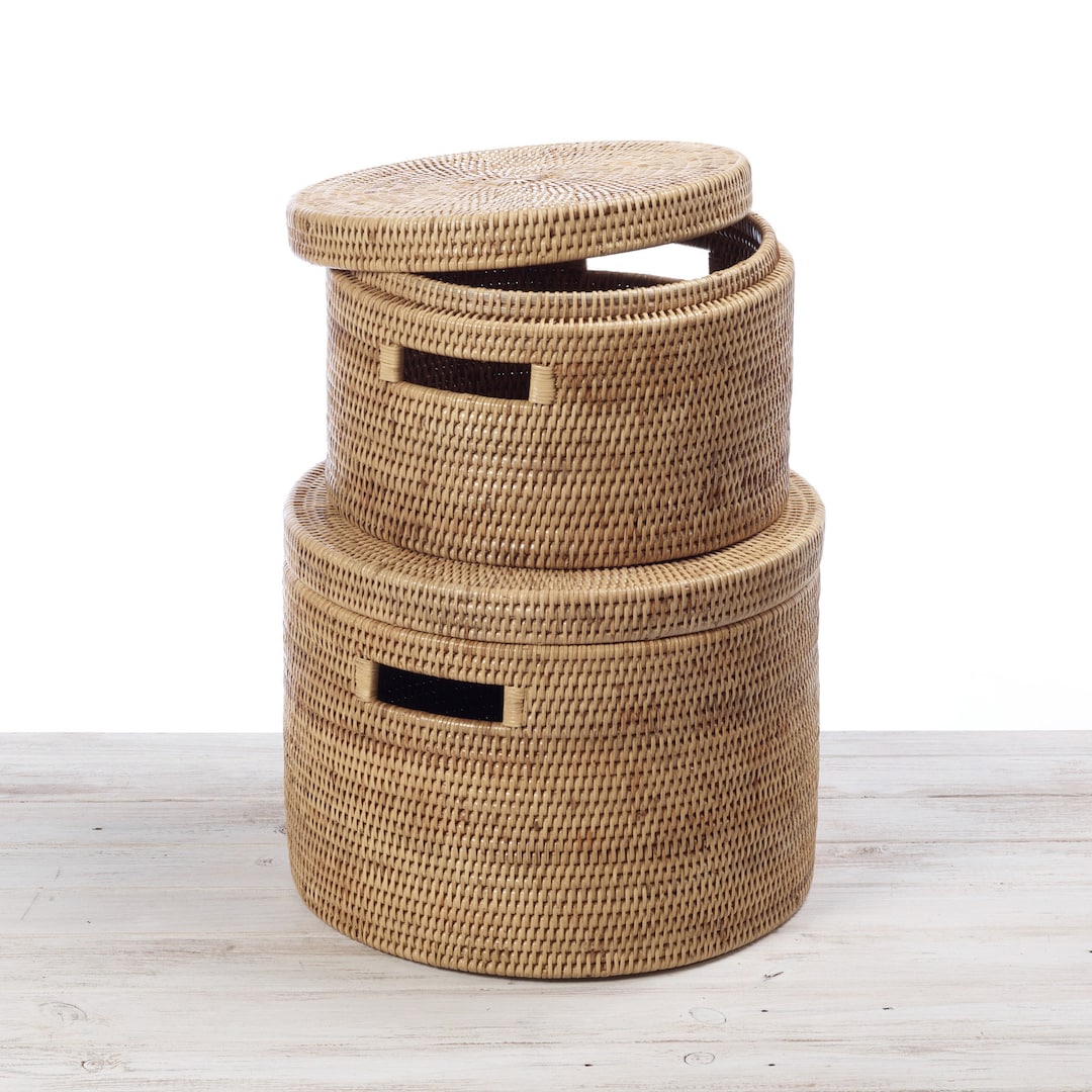 Global Goods Partners Open Weave Handwoven Storage Baskets (Set of