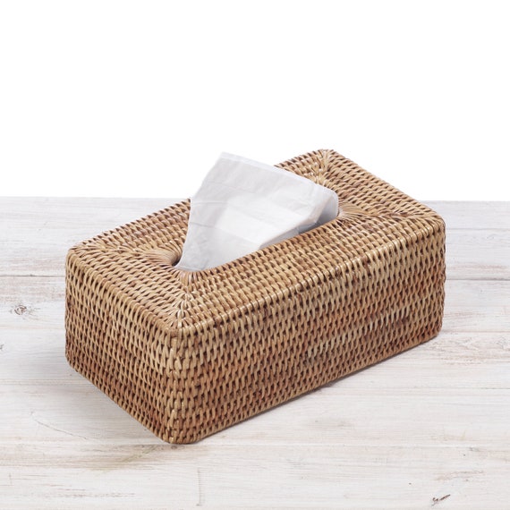 La Jolla Rattan Rectangular Tissue Box Cover