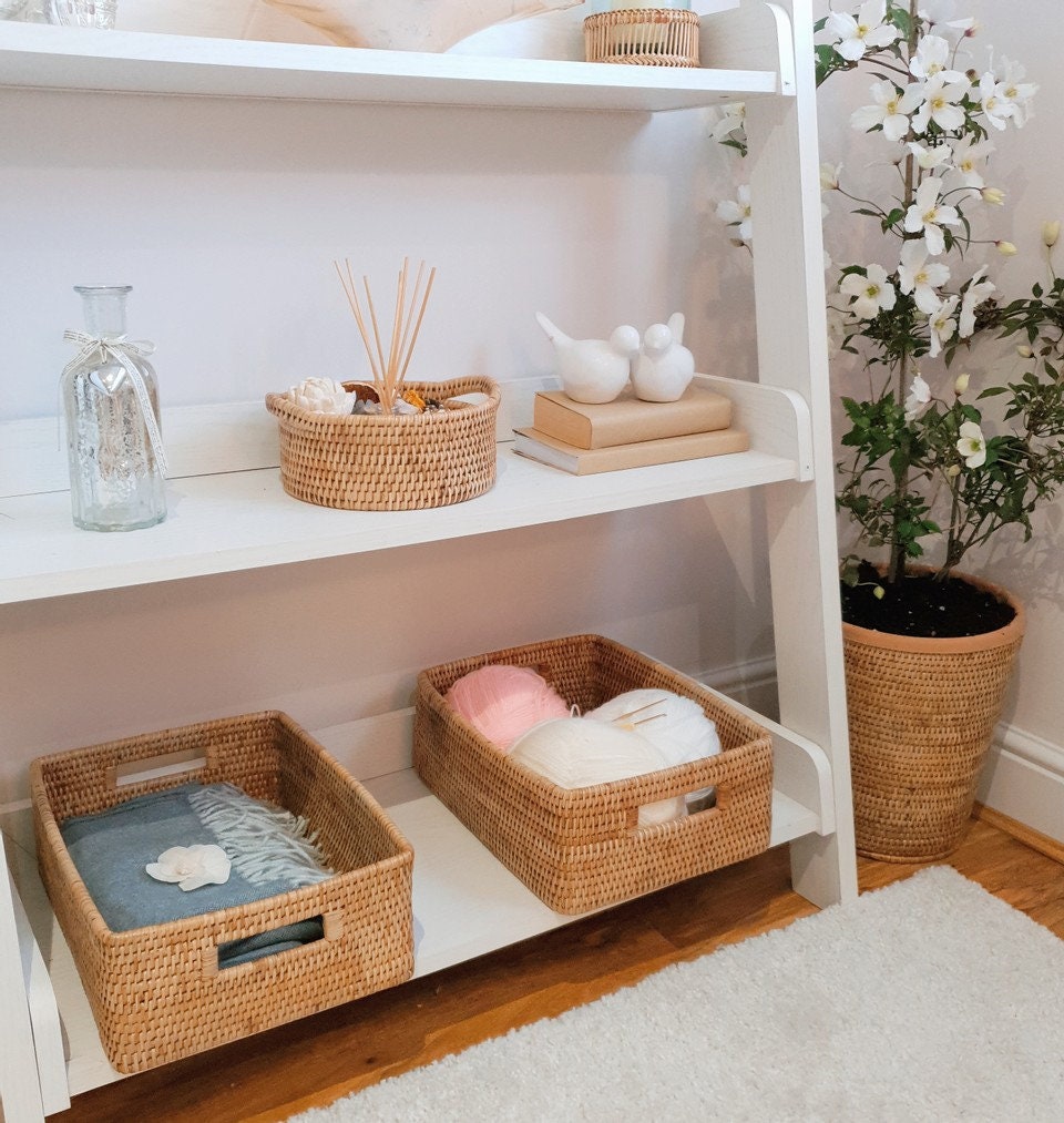 Panier De Rangement En Osier Avec Couvercle - Décoratif Et Pratique Pour Salon Ou Chambre