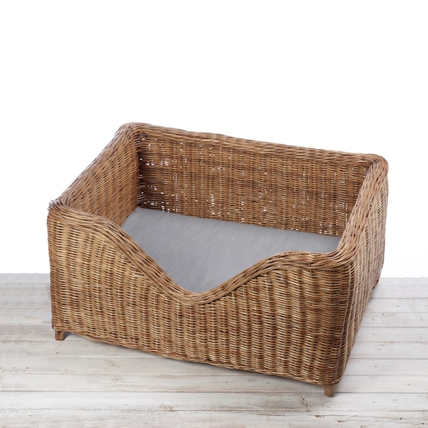 Rattan Dog Bed Etsy UK
