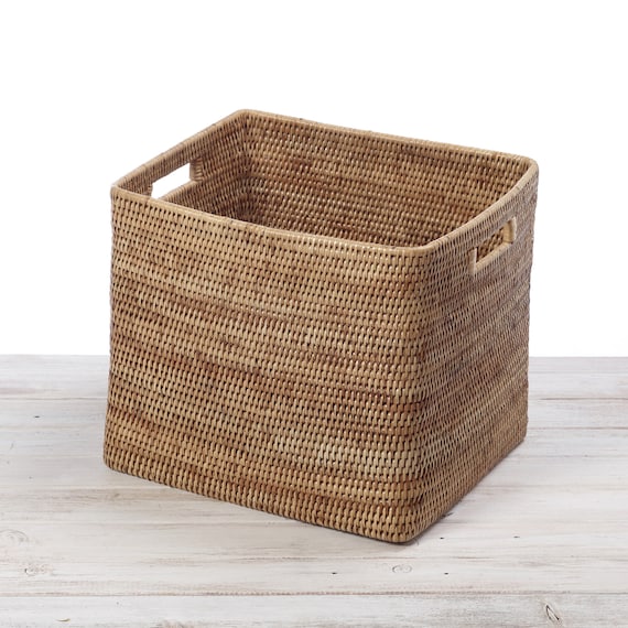Rattan Large Tall Drawer Storage Basket L37cmx W34cm X H32cm Etsy