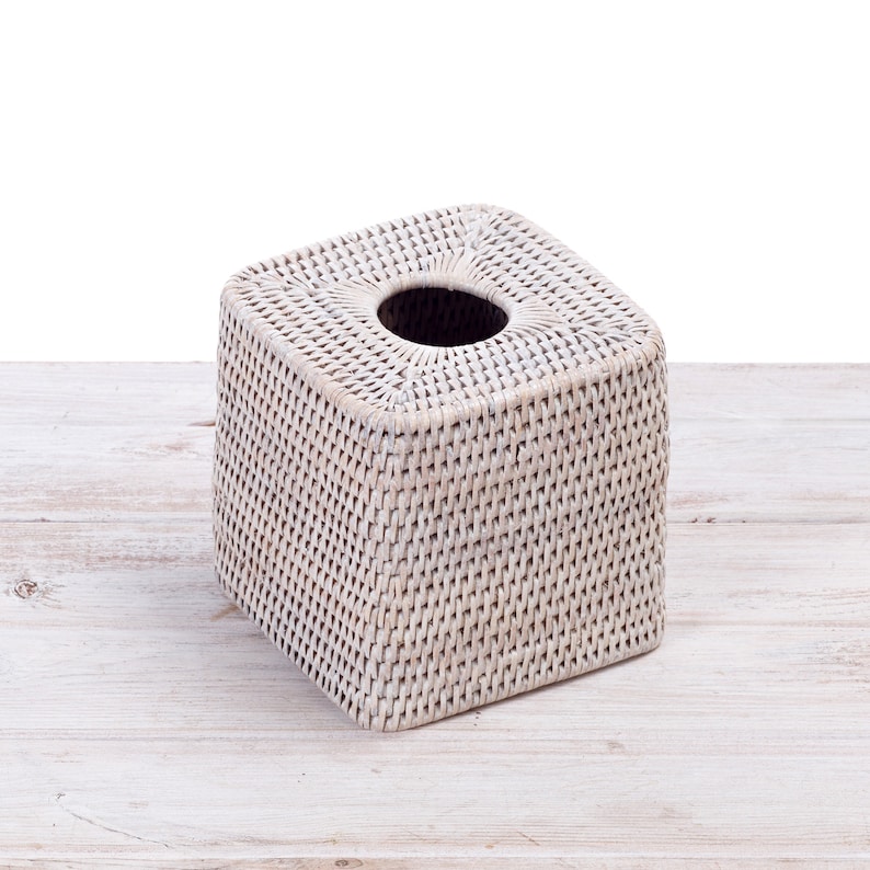 Rattan Square Tissue Box Cover Woven Tissue Box Cover L Etsy UK