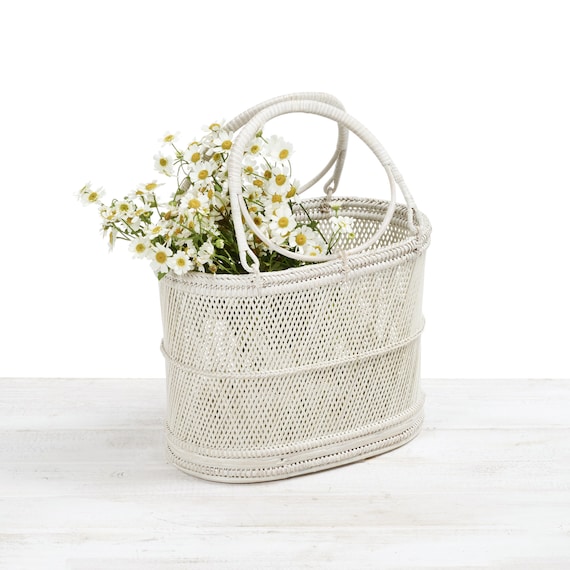Rattan Picnic Basket/ Rattan Beach Basket/ Sayama Rattan Lunch  Basket