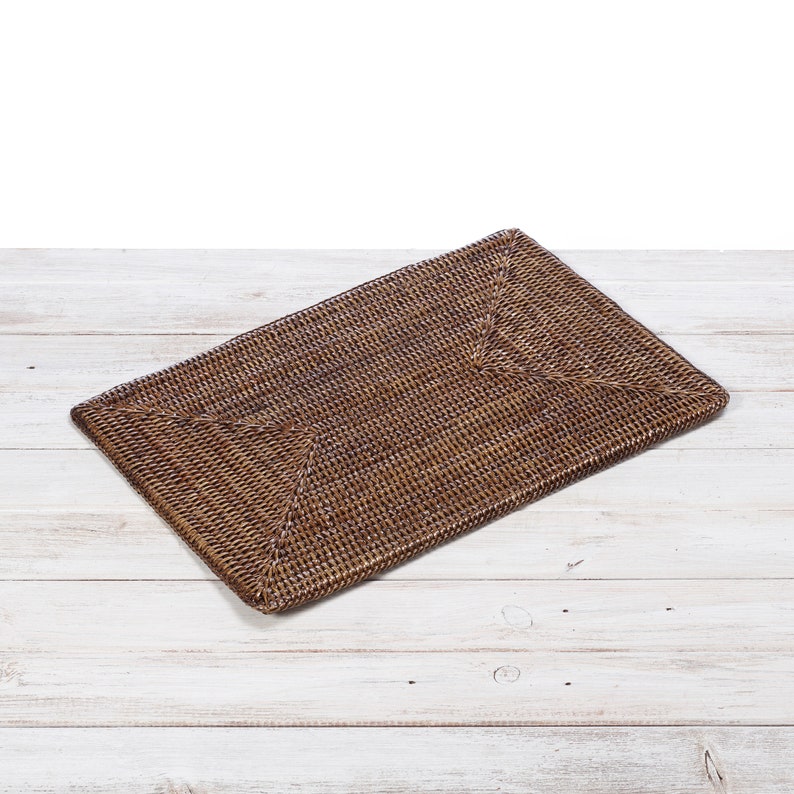 Rattan Rectangular Placemat / Rattan Tablemat Etsy