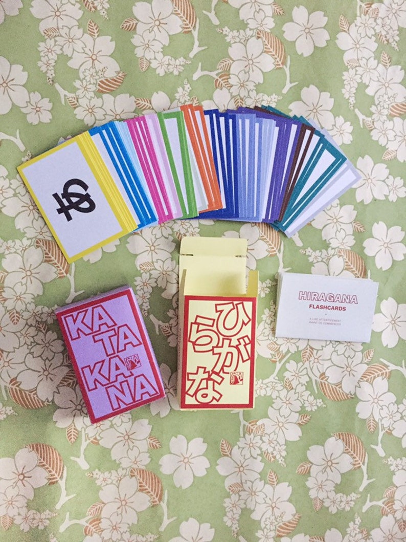 Hiragana Katakana Flashcards To Learn Japanese Toys Games Games Puzzles Jewellerymilad Com