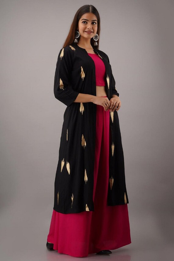 indo western crop top and skirt