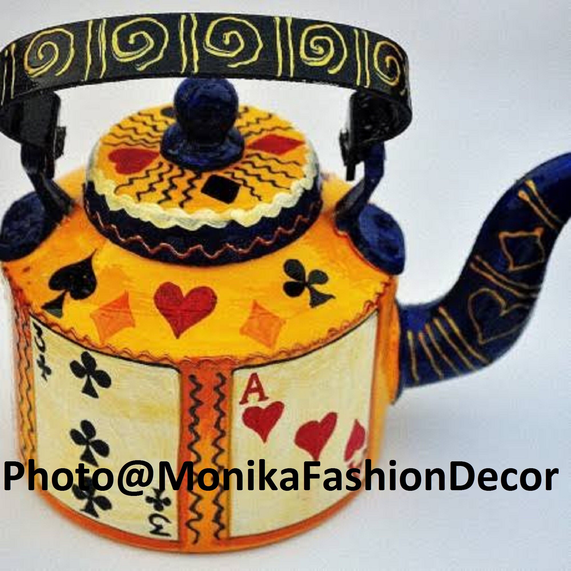Printed Tea Kettle Kettle With Glass Decorative Kettle Etsy