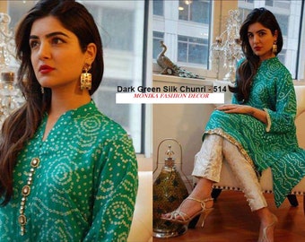 Indian Designer Beautiful Green Bandej Ethnic Style Kurti With pant Rayon kurti Girls & Women.Free Express Shipping In USA/Uk.