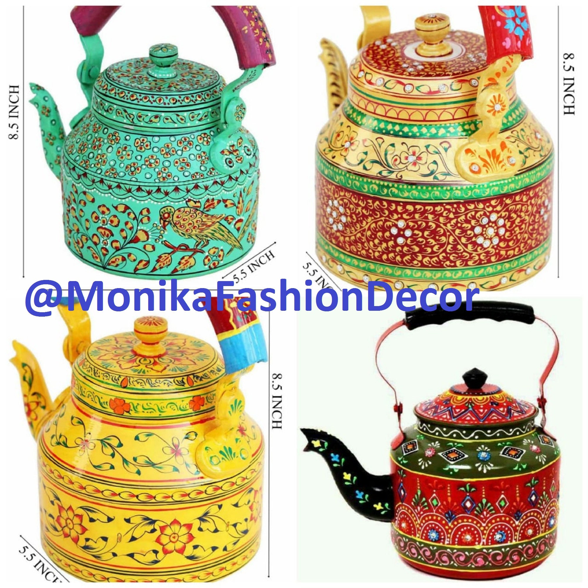 Rainbow Tea Kettle Printed Tea Kettle Kettle With Glass Etsy UK