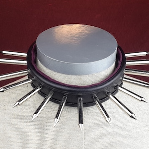Steel 8mm spiked Leather Punk Collar