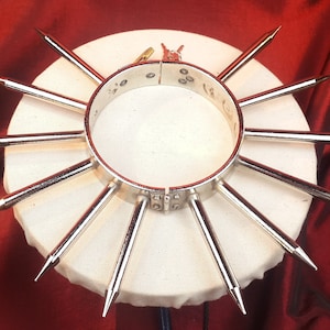 Steel Spiked Collar with 12 Super long steel spikes.