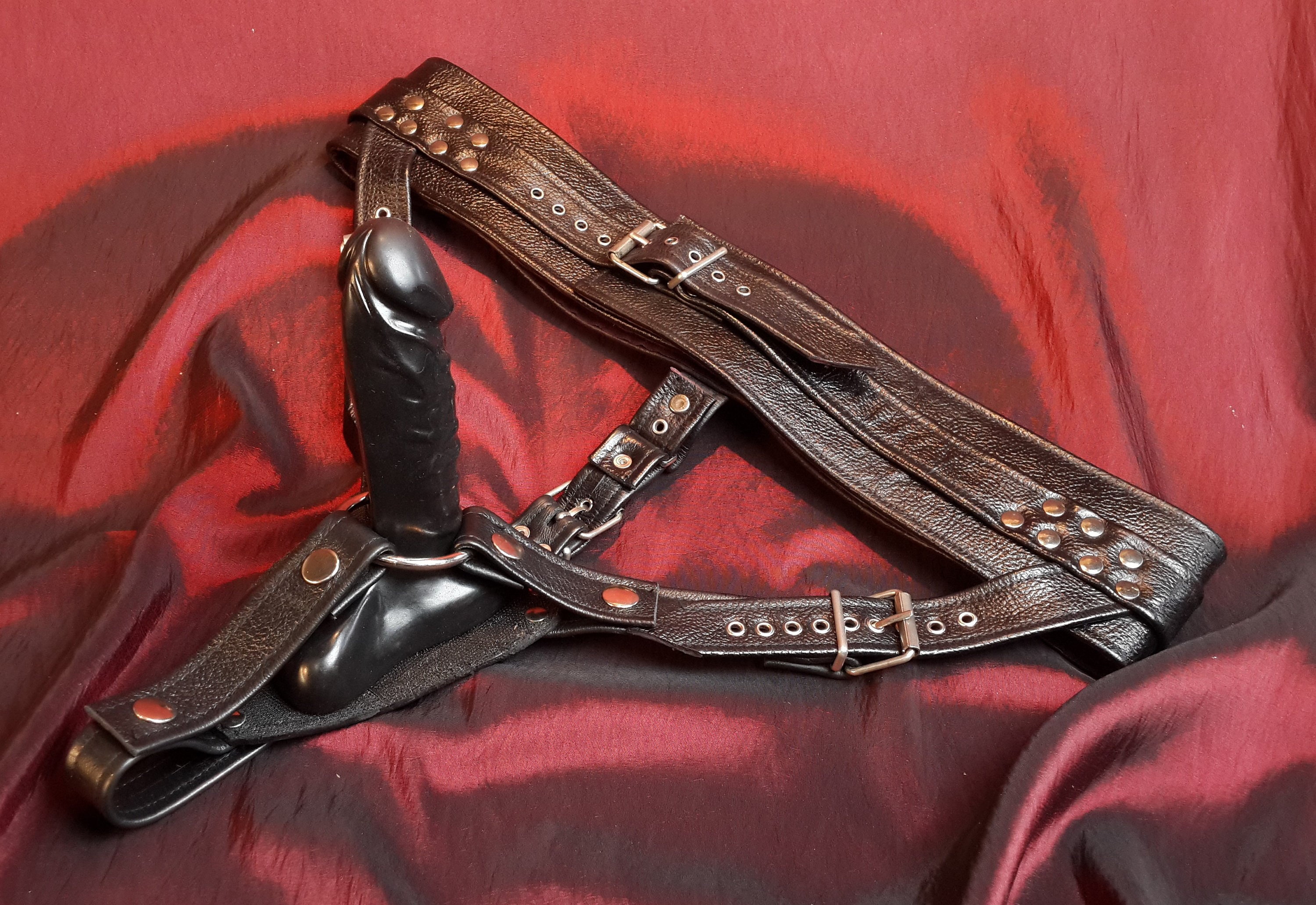 Heavy Leather Strap on Harness With Detatchable Oring Belts. Etsy