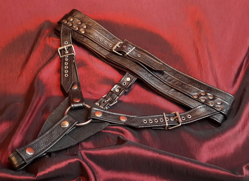 Heavy Leather Strap on Harness With Detatchable Oring Belts. Etsy