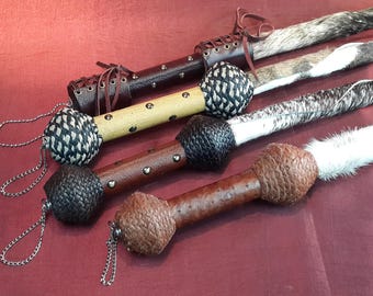 Nguni Leather Dragon Tail Floggers.