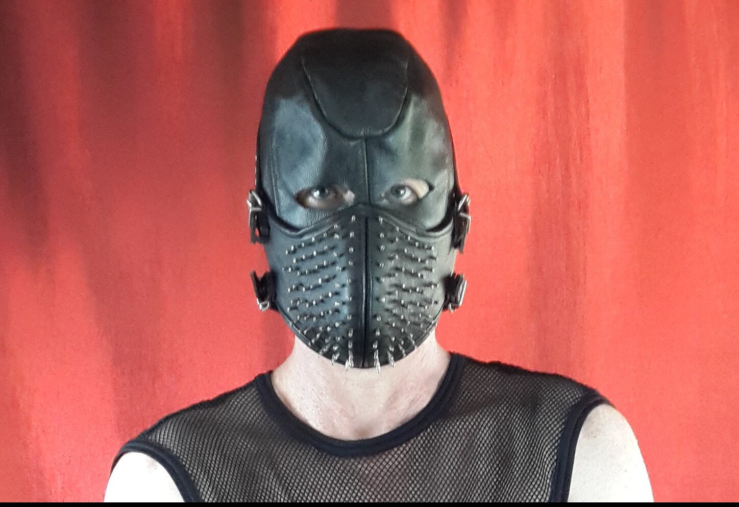 Leather BDSM Half Mask/hood With Rear Zipper. Executioners Etsy
