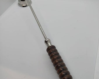 Candle Snuffer Classic Bell Cloche with a turned wood handle