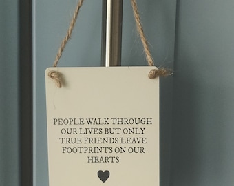 True Friends - Mini metal hanging sign