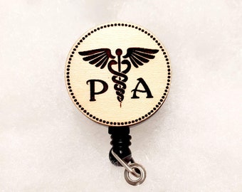 PA Badge Reel w/ Alligator Clip | Physician Assistant