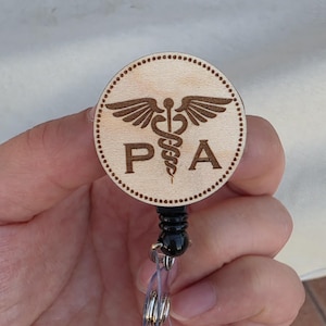 PA Badge Reel w/ Alligator Clip | Physician Assistant