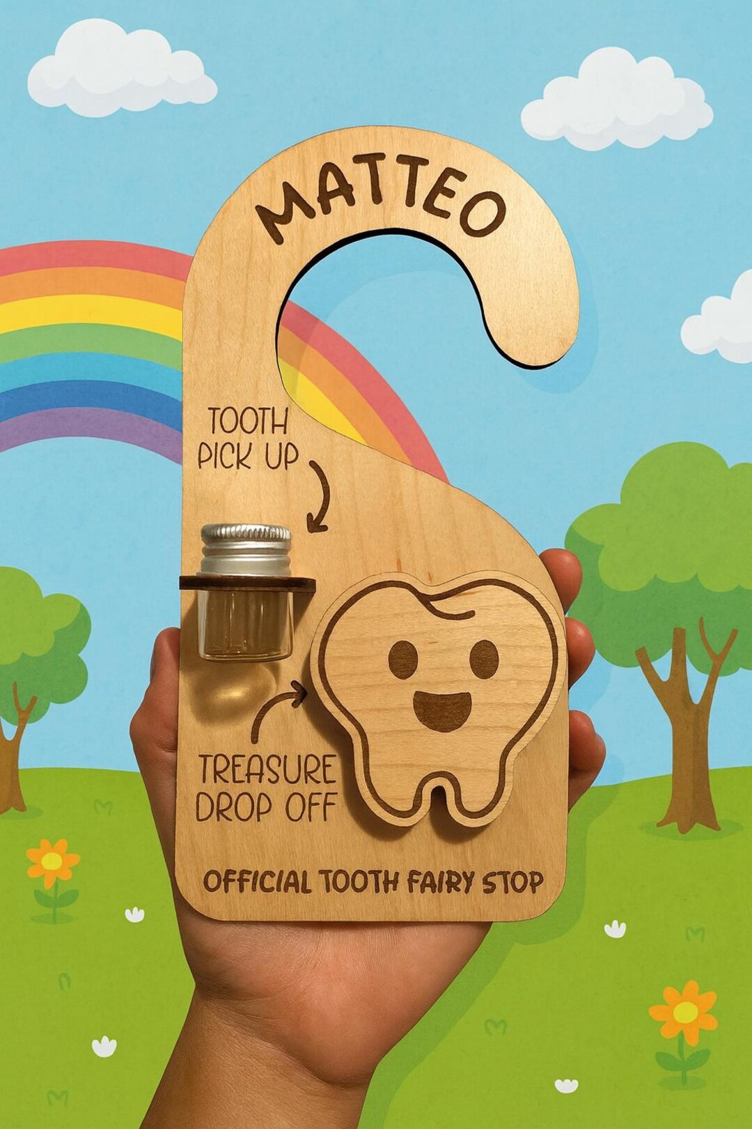 Personalized Wooden Tooth Fairy Door Hanger – Kids Keepsake - Etsy