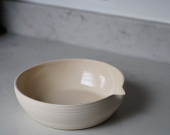Handmade ceramic pouring bowl
