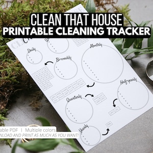 Printable Cleaning Tracker, Holiday Chore Checklist (Digital Download)