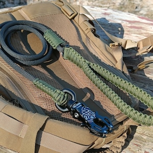 Climbing Rope And Paracord Handle Tactical Dog Leash