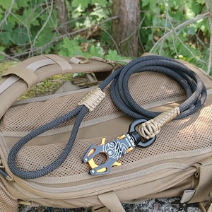 Heavy Duty Climbing Rope Dog Leash With Original Frog 360 Carabiner