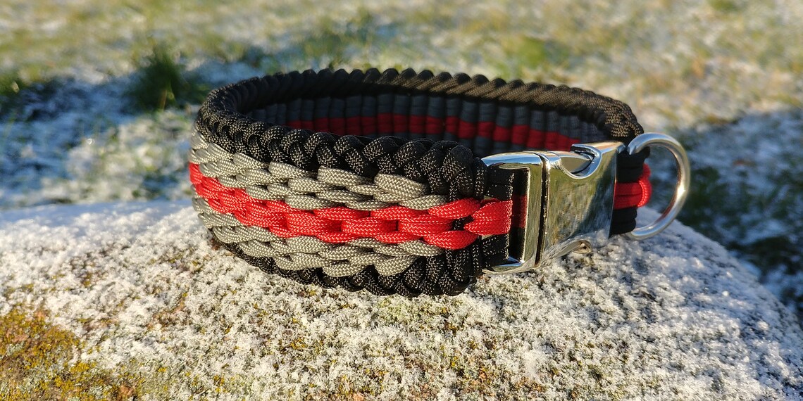 Extra Wide Paracord Dog Collar Wide Thick Dog Collar Braided Etsy