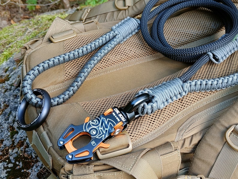 Climbing Rope Dog Leash With Swivel Frog Carabiner Frog 360 Etsy