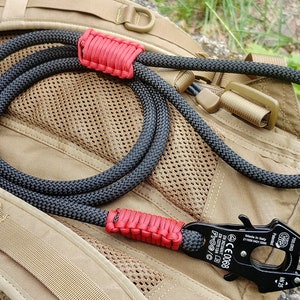 Heavy Duty Climbing Rope Dog Leash With Frog Clip, Custom Carabiner Lightweight Minimalist Dog Leash, Frog Leash, Training Walking Leash
