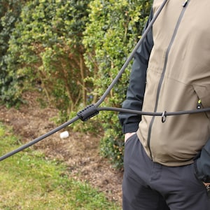 Large Handle Hands Free Climbing Rope Dog Leash With Custom Carabiner