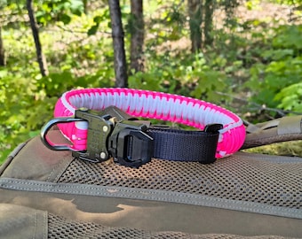 Coleira de Paracord para cães com fivela AustriAlpin Cobra – Equipamento tático resistente para cães de grande porte