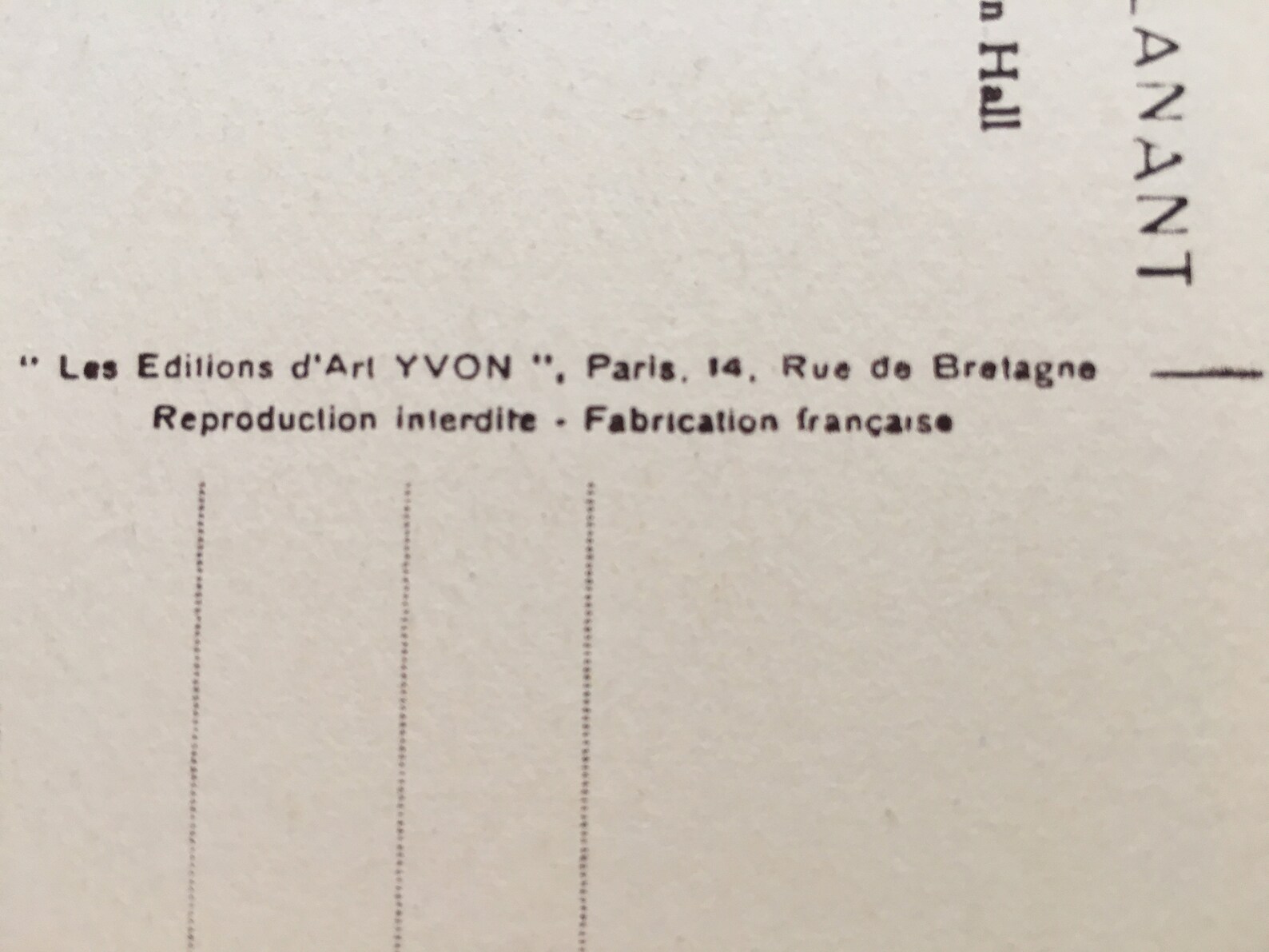 Vintage Signed Yvon Postcard. Town Hall L'Hotel de Etsy