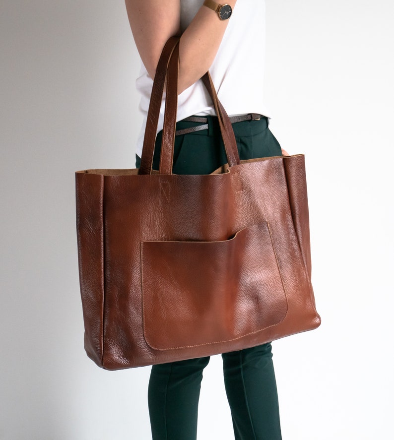 Big brown shoulder bag