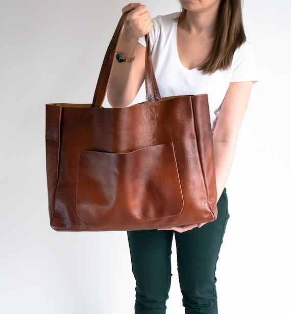 【MARNI】Leather Shopping Bag Brown