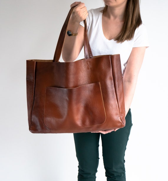 【MARNI】Leather Shopping Bag Brown